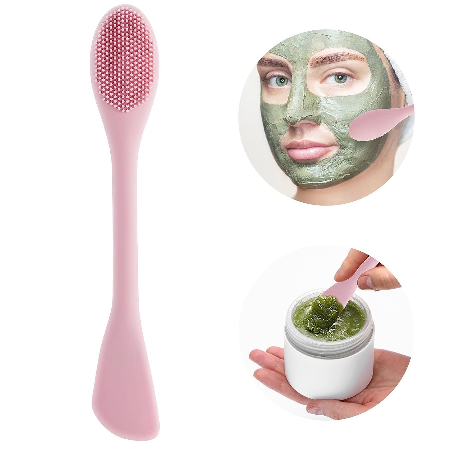 Silicone Face Scrubber Electric - 1 szt. Dwustronna silikonowa szczoteczka do