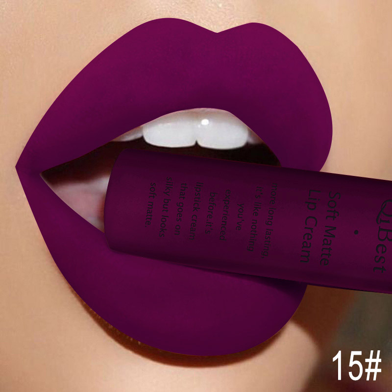 Matte Velvet Lip Tint Long Lasting - QIBEST seksowny aksamitny matowy błyszczyk do