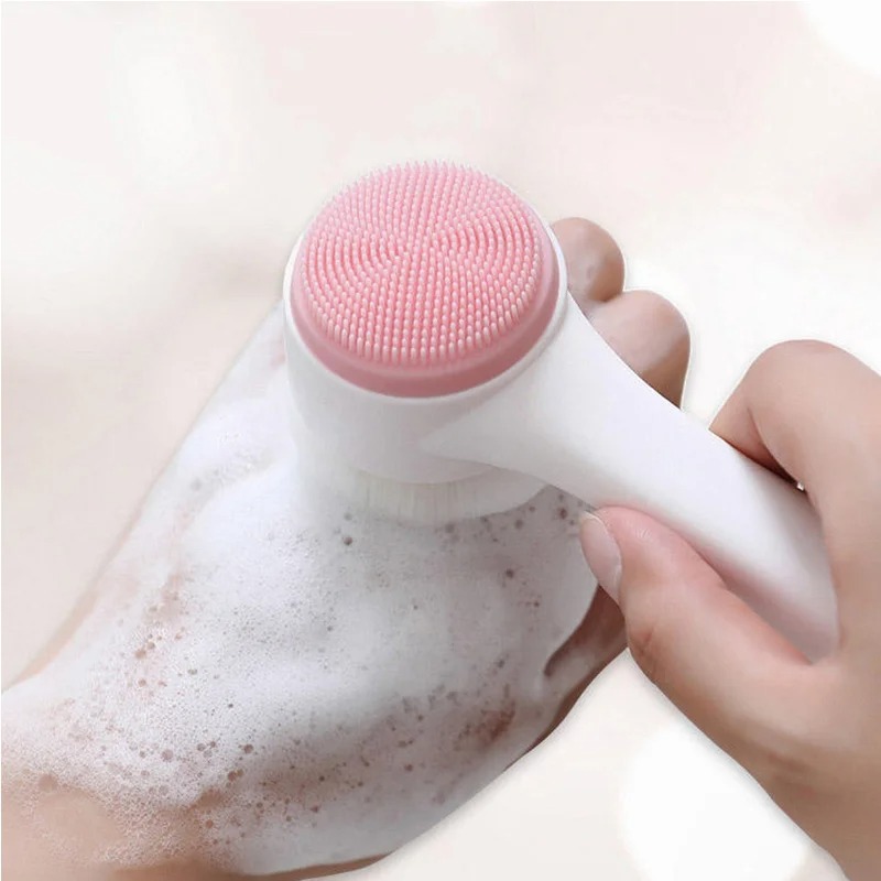 Silicone Face Scrubber Electric - Dwustronna szczoteczka do manualnego oczyszczania twarzy