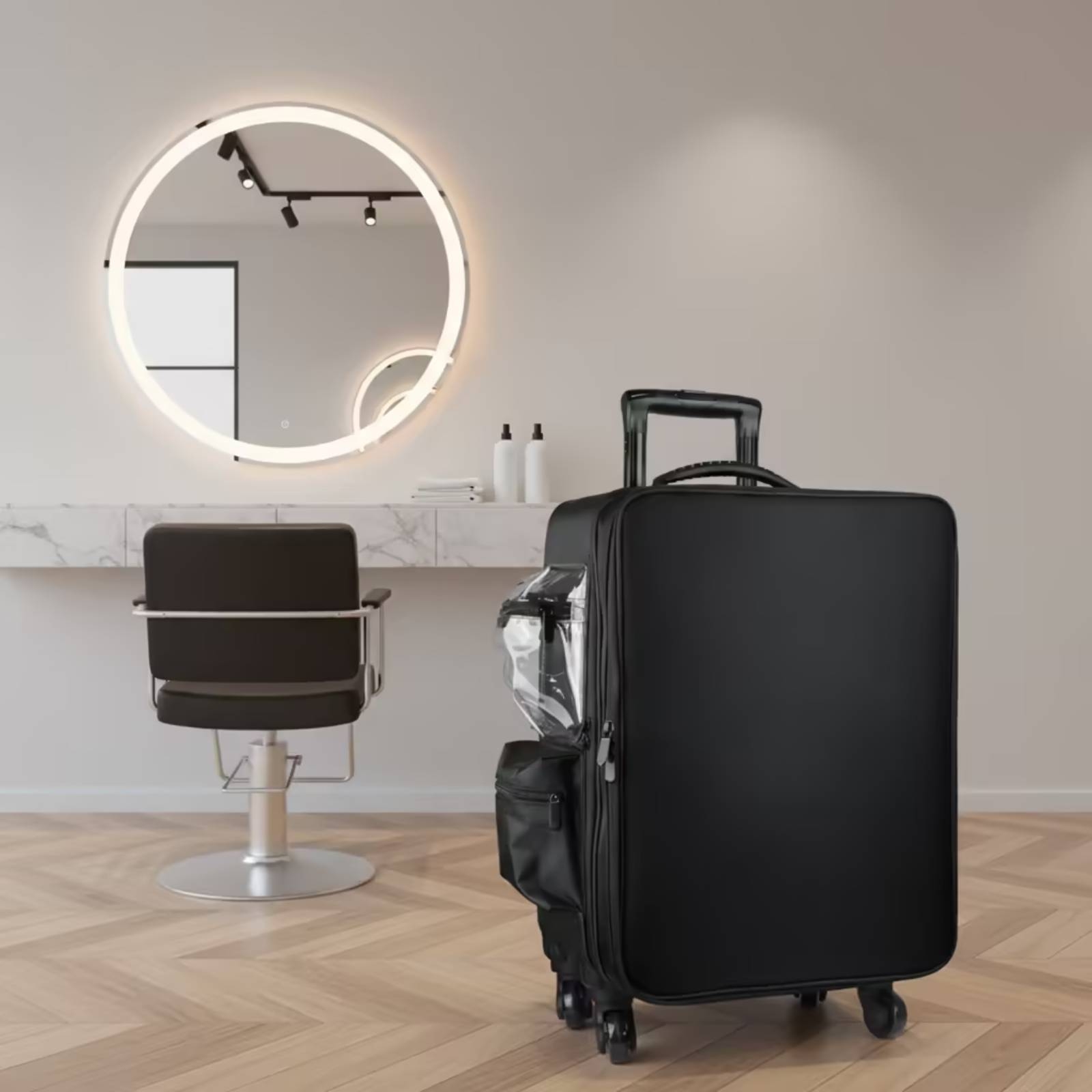 Makeup - Kuferek na kosmetyki z obrotowymi kółkami,