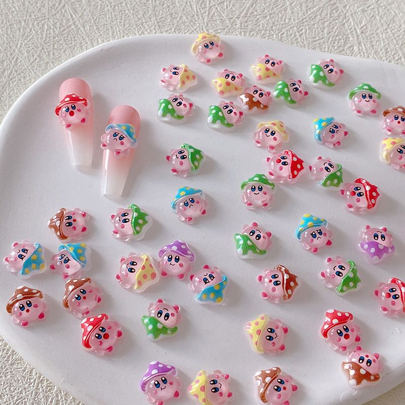 Nail Art - 2/10/20 szt. Ozdoby do paznokci Kirby,
