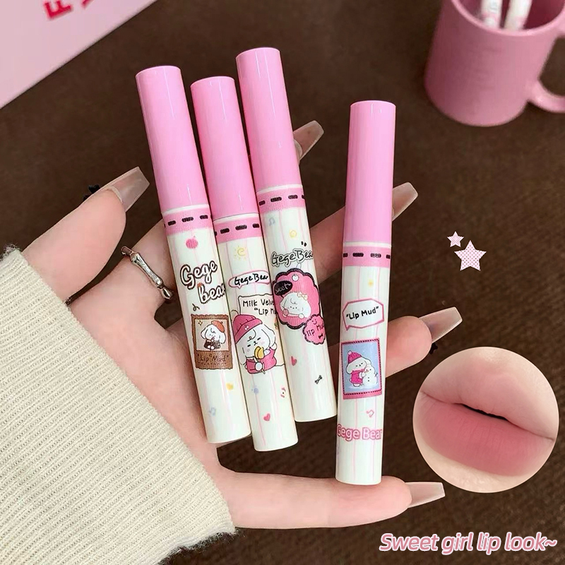 Zestaw Gege Bear 6 szt. aksami – Matte Velvet Lip Tint Long Lasting recenzja i cena