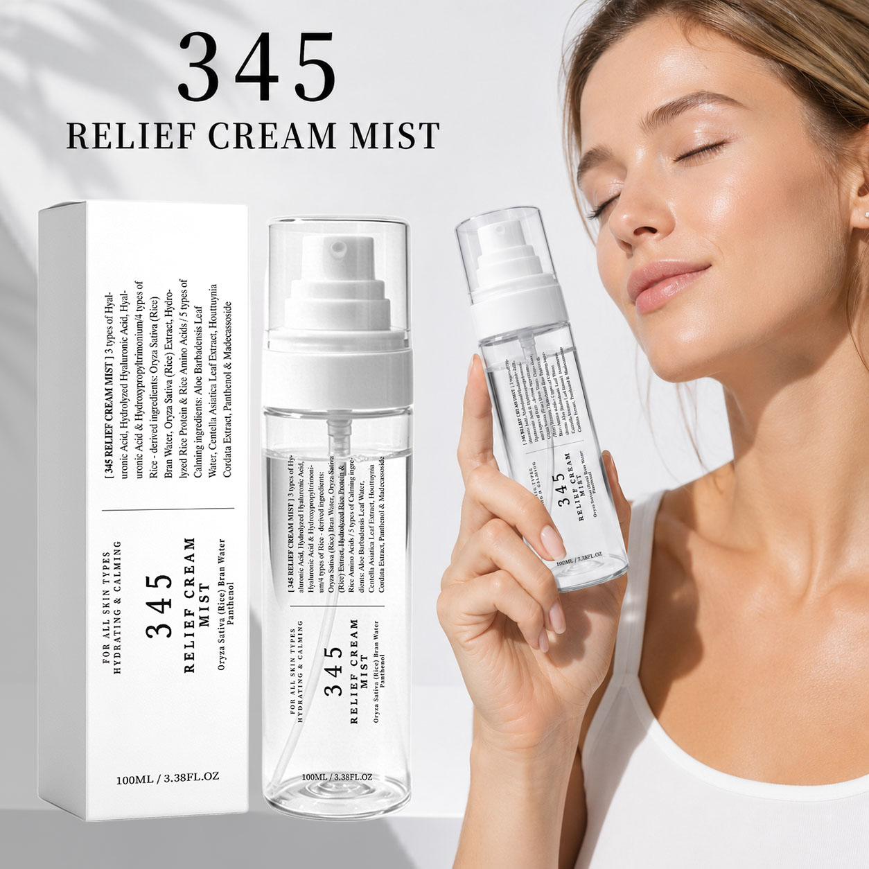 345 Krem w sprayu Relief Cream – Hyaluronic Acid Facial Serum recenzja i cena