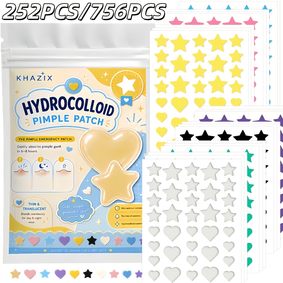 7 kolorów, 252 szt./756 szt. P – Hydrocolloid Pimple Patch recenzja i cena