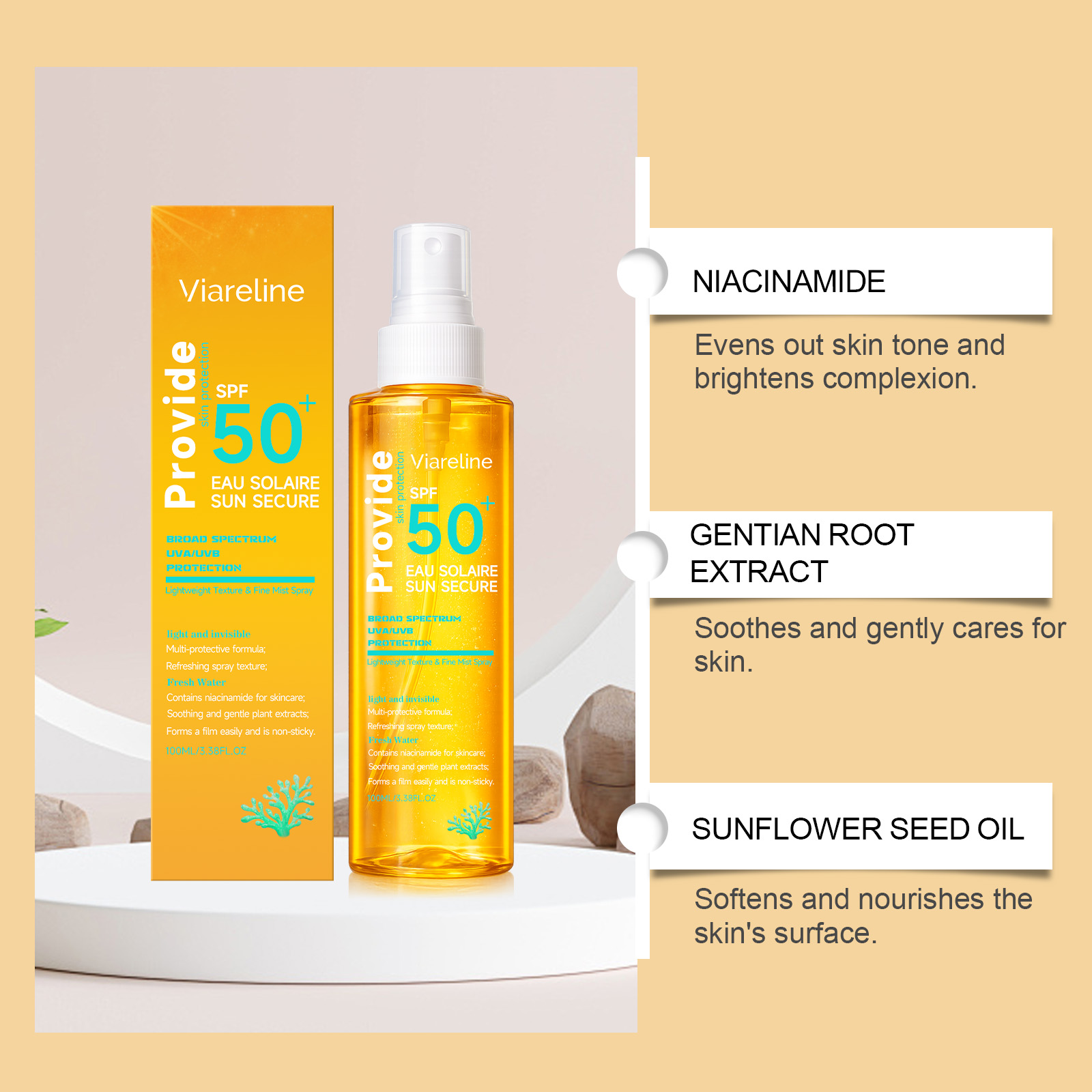 Nawilżający, niewidoczny spray – Spf 50 Waterproof Sunscreen recenzja i cena