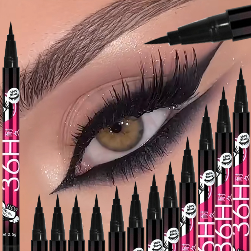 Zestaw czarnych płynnych eyeli – Waterproof Liquid Eyeliner Pen recenzja i cena