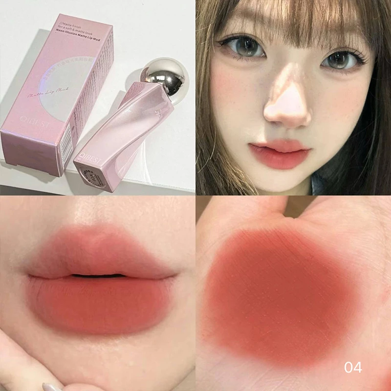 QIBEST Velvet Nude Lip Mud Nat – Matte Velvet Lip Tint Long Lasting recenzja i cena