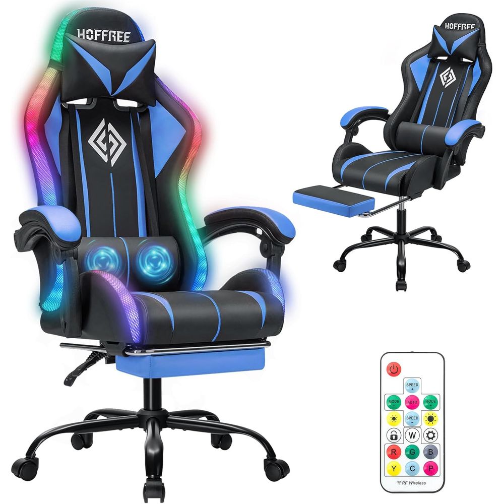 Krzesło gamingowe LED z masaże – Massage recenzja i cena